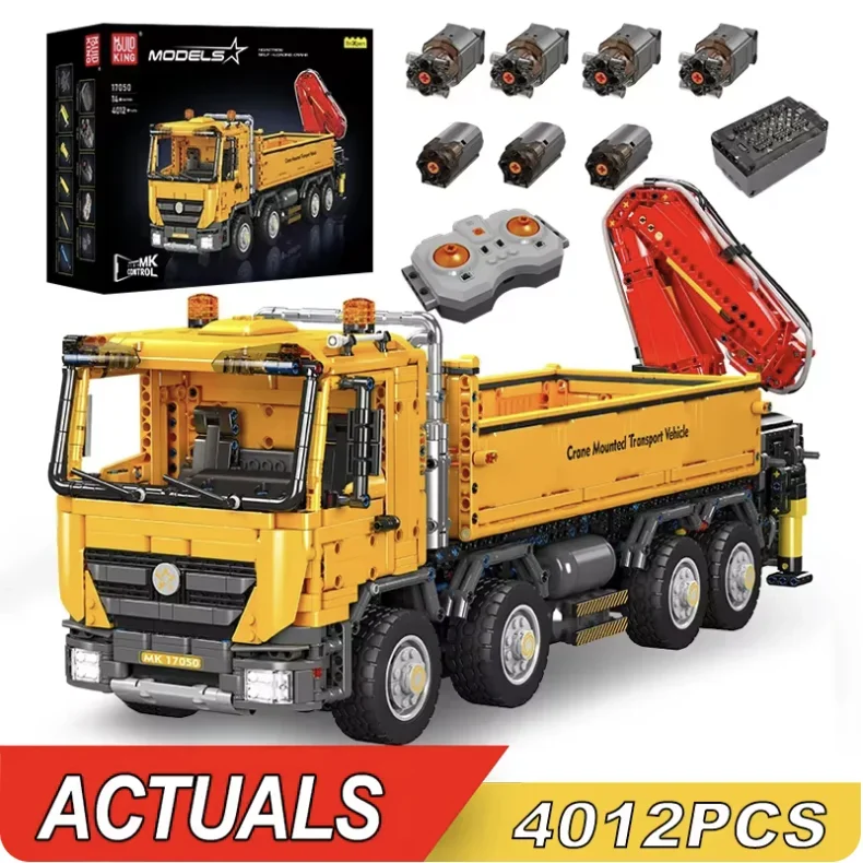4012 шт. Детский конструктор кран с дистанционным управлением