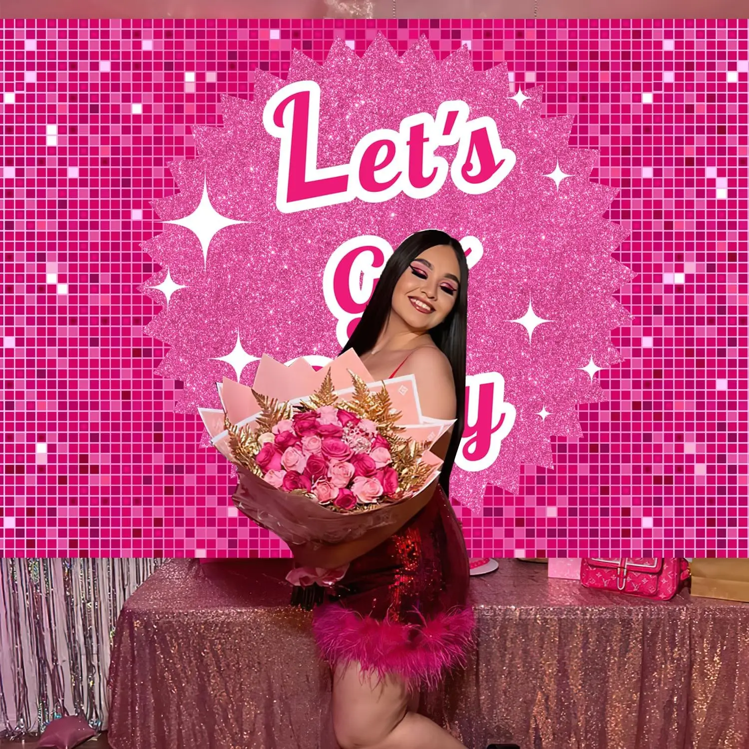 Ярко-Розовый девичник Fangleland тематические украшения для девочек женские куклы на