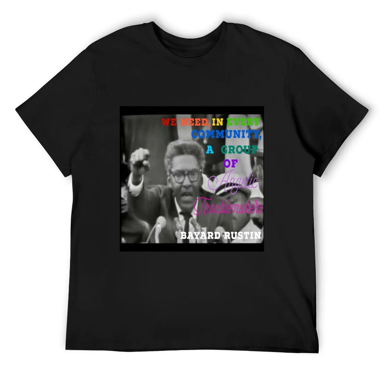 Футболка Bayard Rustin: Angelic Troublemakers футболки с рисунком винтажная рубашка аниме