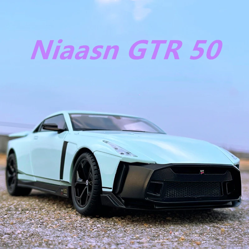

Модель спортивного автомобиля из сплава Niaasn GTR 50 1:18, металлическая игрушка, модель суперавтомобиля, имитация звука и фотоаксессуары, подарки