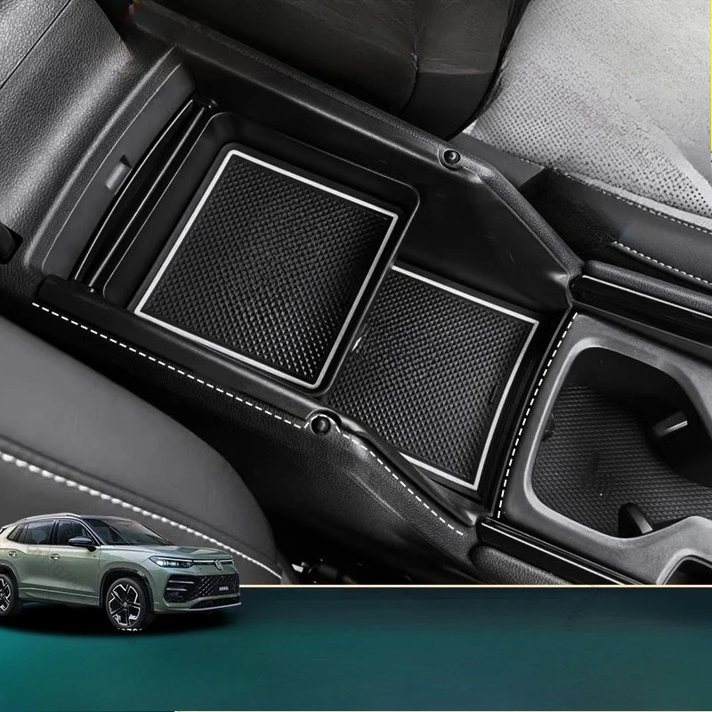 Фото Двухслойный органайзер-подлокотник для центральной консоли Volkswagen TAYRON L 2025: практичный аксессуар для интерьера №1