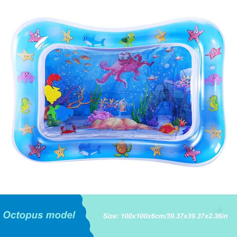 Надувные ПВХ Животные и дети сенсорный игровой коврик с рыбой море океан