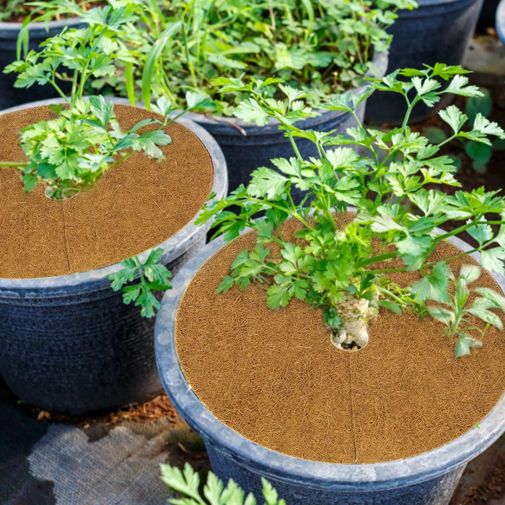 

20/30/40 см природное искусственное волокно, защита для колец из мульча, органический коврик для помещений и улицы, покрытие для дисков и растен...