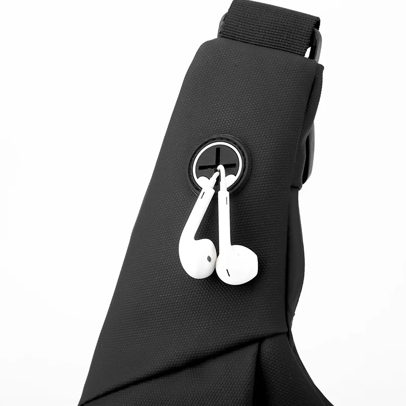 Fashion Chest Bag for Men New Leather Film Messenger Bag Waterproof Travel Pack Ergonomic Left and Right Shoulder Bag