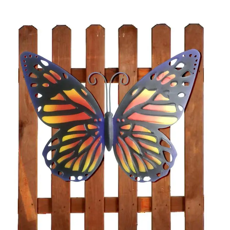

Искусство на стену, металлическая бабочка, подвесное украшение для дома, патио, сада