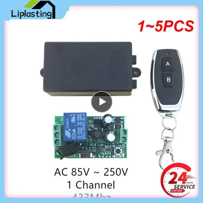 

1~5PCS Tiktango 433Mhz Universal Wireless Remote Control Switch AC 110V 220V 1CH RF Relay Receiver Module + 4chanel Transmitter