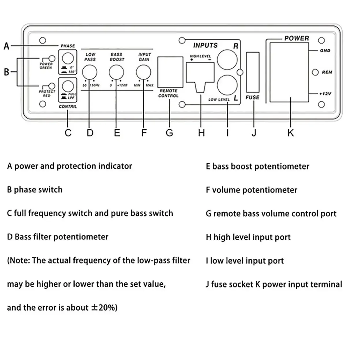 Усилитель для динамика 600 Вт/800 Вт активный сабвуфер автомобиля ультратонкий