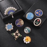 vintage palace sun god brooch starry sky cloud enamel brooches milky way series accessory pin brooches woman party