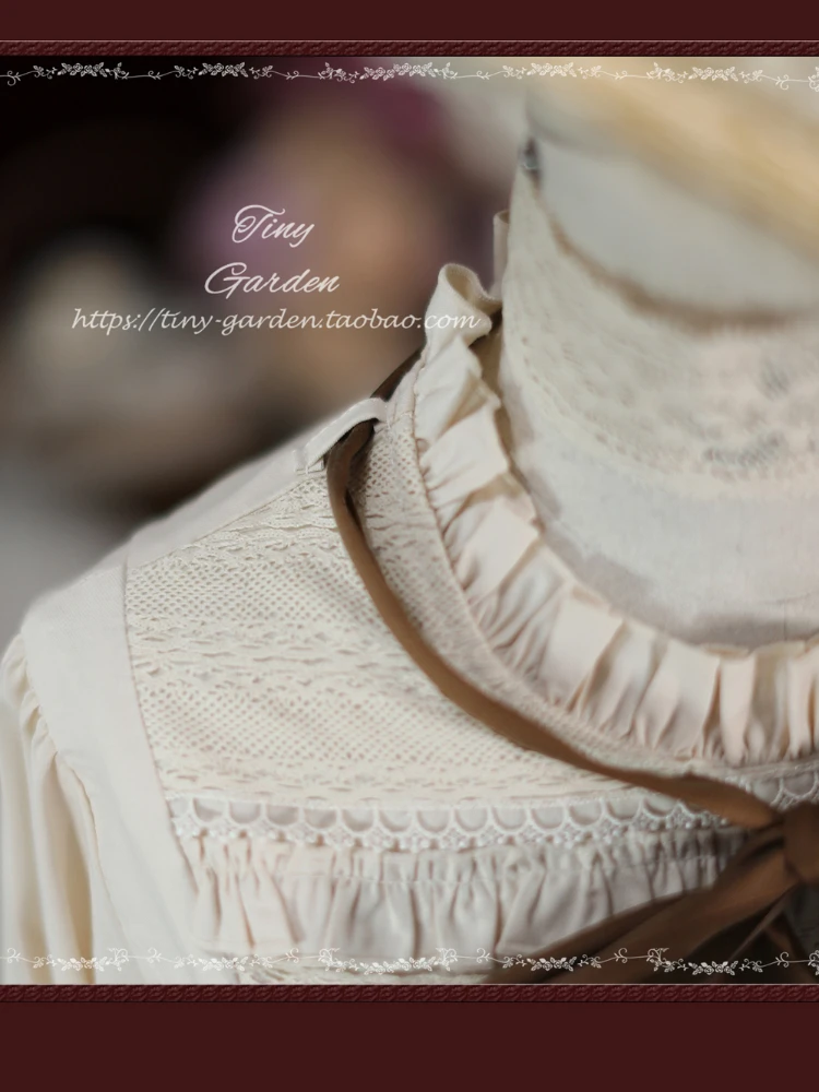 Рубашка женская шифоновая с длинным рукавом круглым вырезом и шнуровкой