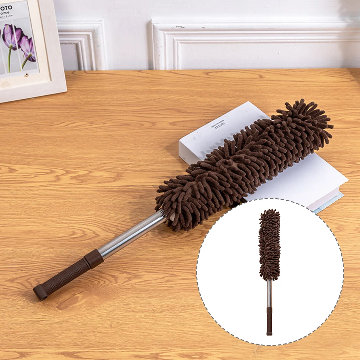 

Retractable Duster House Vacuum Cleaner Microfiber Duster Flexible Home Duster Chenille Extendable Cleaning Tool