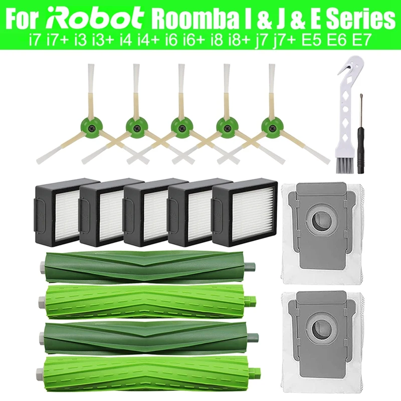 

Сменный комплект для робота-пылесоса Irobot Roomba I7 + I3 I3 + I4 I4 + I6 I6 + I8 I8 + J7 J7 + E5 E6 E7