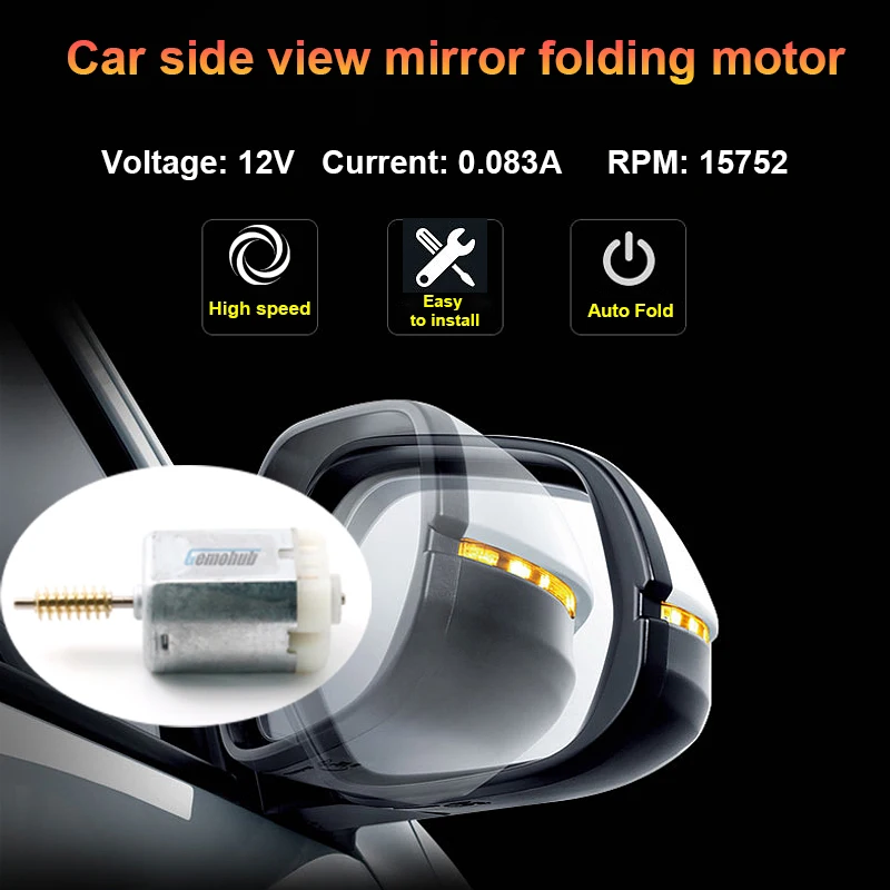 2 шт. складной двигатель зеркала с боковым крылом для Ford Fiesta MK7 Kuga Focus Renault Fluence 12 В 0