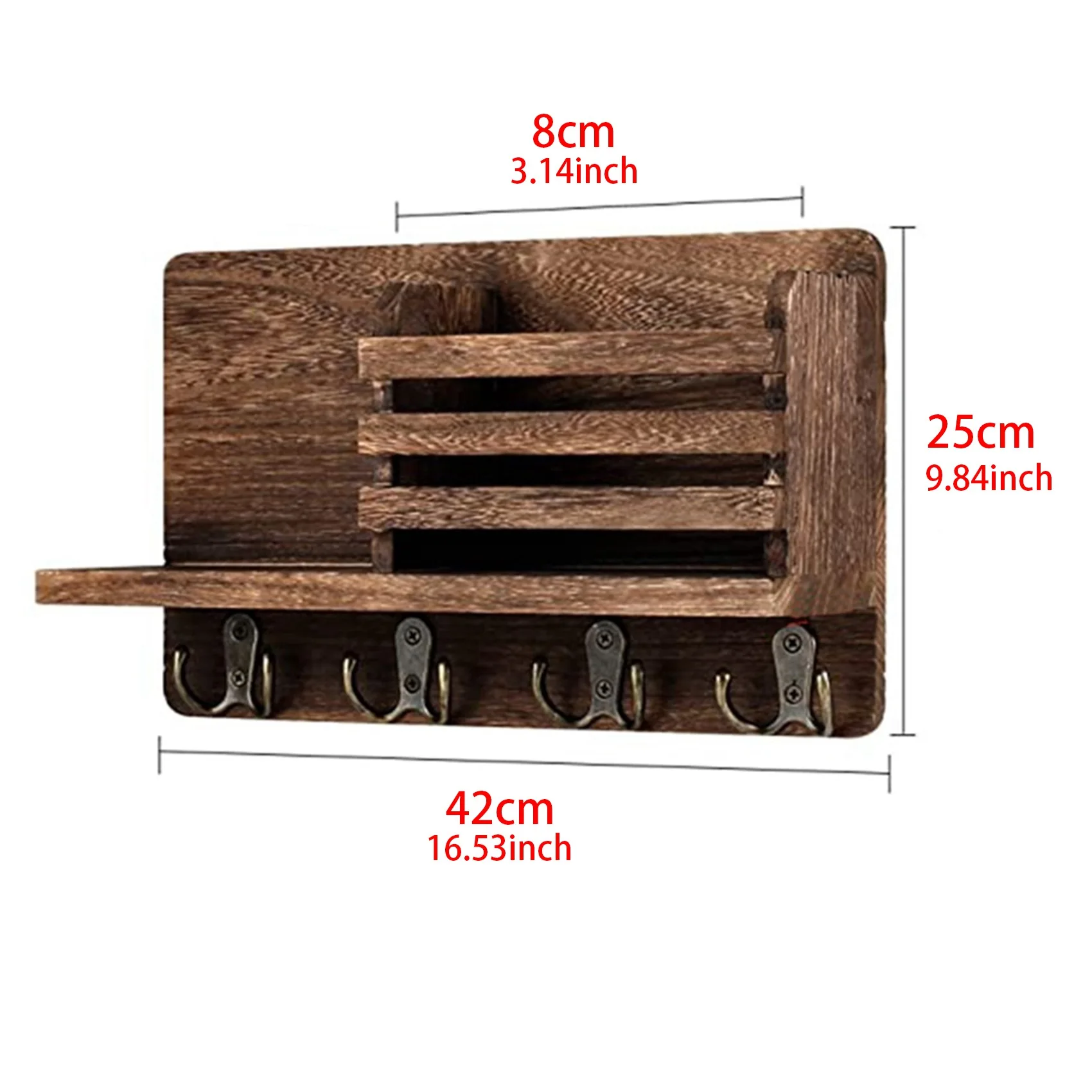 Настенный Органайзер-конверт с 4 крючками для ключей