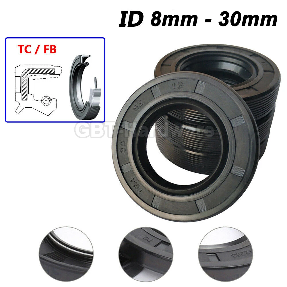 ID: 30 - 38 мм OD: 17 мм-62 мм Высота: 5 мм-12 мм TC/FB/TG4 каркасный масляный уплотнитель кольца NBR двойное уплотнение для коридора