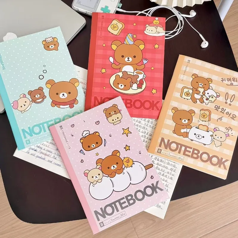 Фото Блокнот Rilakkuma A5 в стиле Ins: милый, для мальчиков и девочек, с аниме-персонажами, кавайный, для записей, для студентов, красивый, модный дневник, канцелярские товары №1