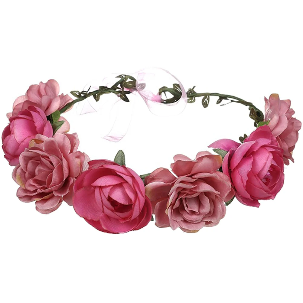 

Headband Headpiece Flower Hair Floral Girl Holiday Women Wedding Accessory Bride Travel Accessories Weeding Fairy Decor Woman