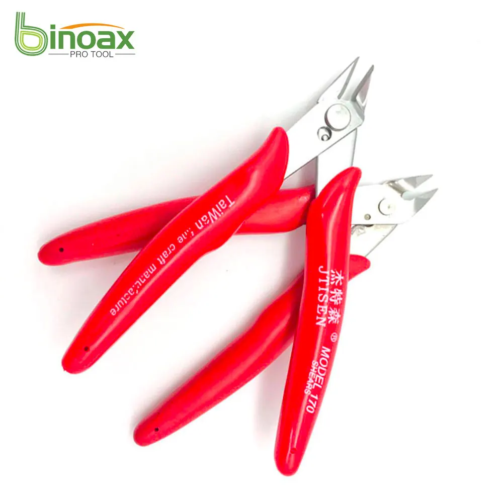 

Binoax 5 inch Red Electrical Wire Cable Cutters Cutting Side Snips Flush Pliers Nipper Hand Tools