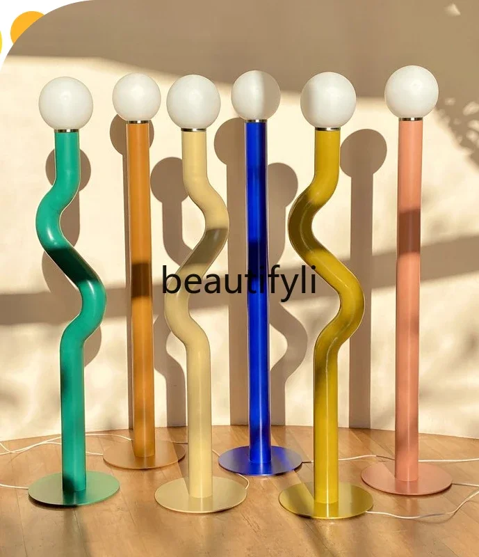 Торшер Macaron современный минималистичный креативный арт вертикальная лампа для