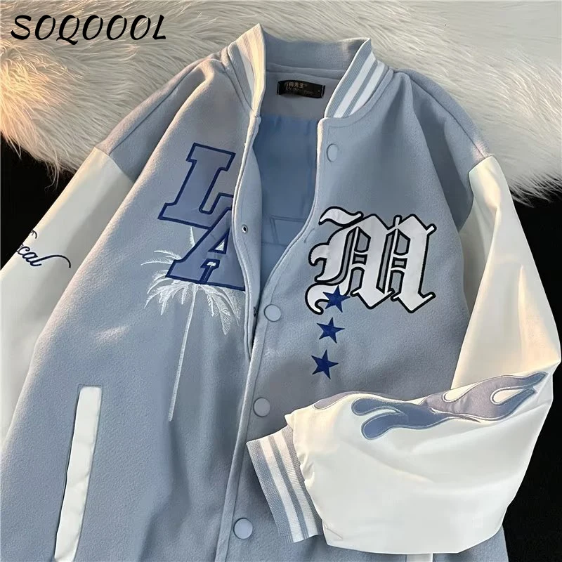 

2022 винтажные куртки-бомберы Varsity для мужчин, модная уличная одежда в стиле хип-хоп Harajuku для женщин, унисекс, куртки для колледжа, бейсбольные ...