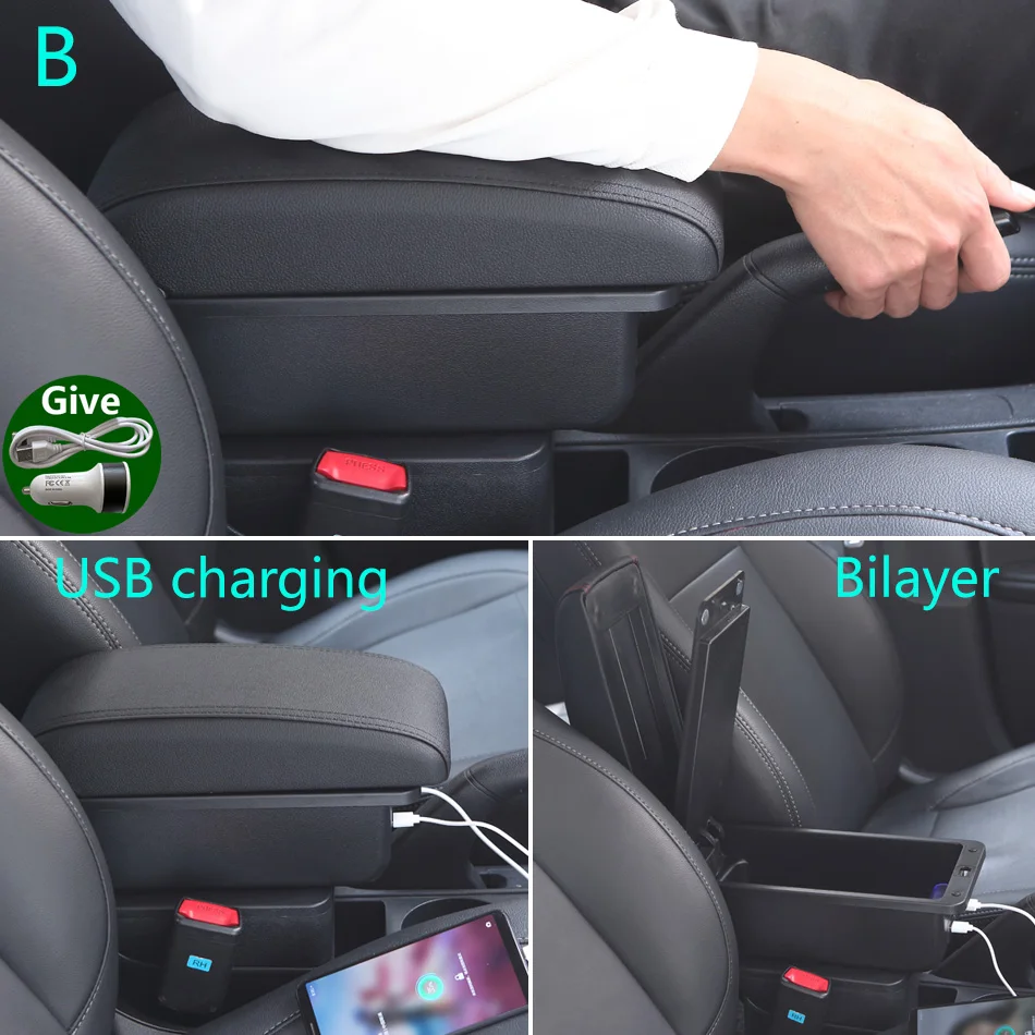 Автомобильный подлокотник для Toyota Aygo X Citroen C1 Peugeot 108 модифицированные Аксессуары