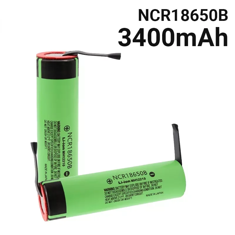

2021 New Original 18650 Battery NCR18650B 3.7V 3400mah 18650 Lithium Rechargeable Battery Welding Nickel Sheet batteries