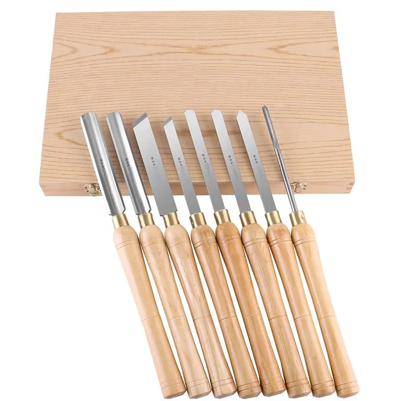 

8 pcs WoodworkingTurning Tools Woodworking Lathe Chisel Set Woodworking Tools