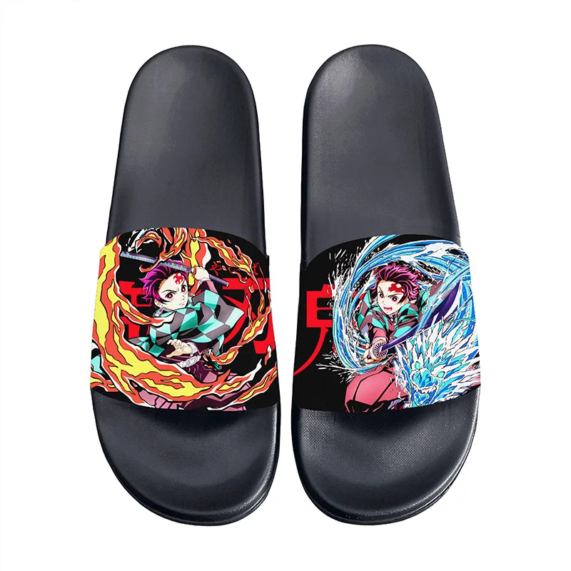 Летние сандалии тапочки аниме Demon Slayer Tanjirou Nezuko для косплея милая обувь с героями