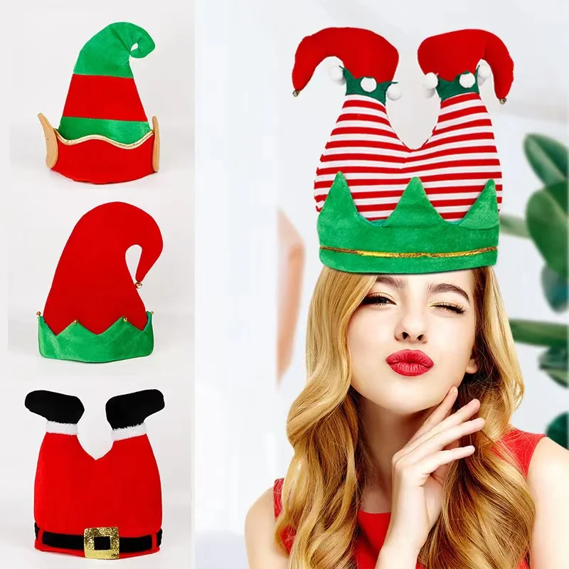 

Funny Christmas Hat Santa Hat Elf Hat New Year Party Cosplay Hats Navidad Natal Noel Decoration Christmas Decorations 2023