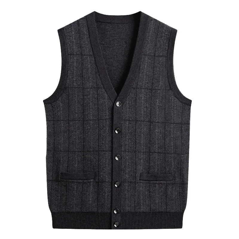 Arrival High Quality 100% Cashmere New Vest, Men's Sweater, Cardigan, Waistcoat, Waistband, Autumn and Winter Size S-4XL 5XL 6XL