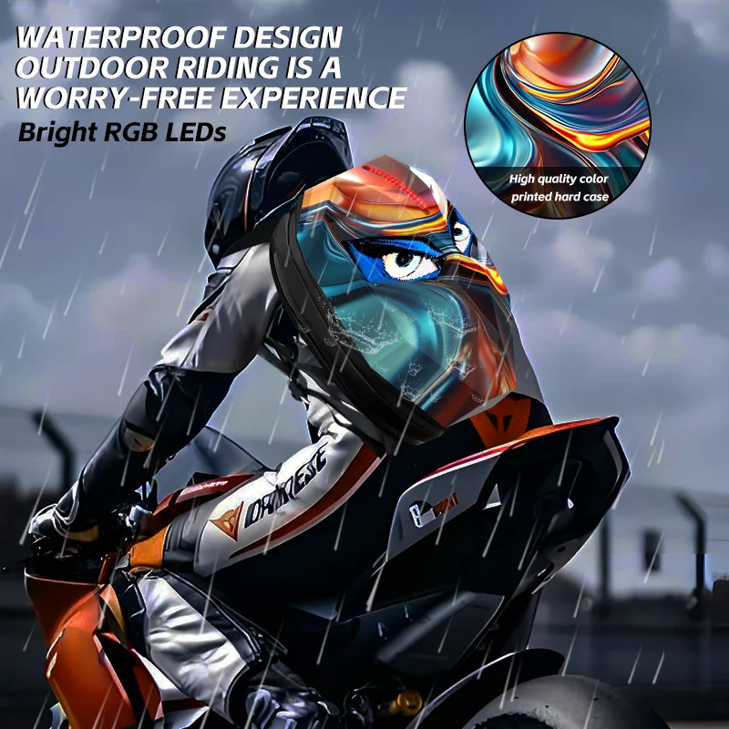 Красочный велосипедный рюкзак со светодиодными глазами программируемые