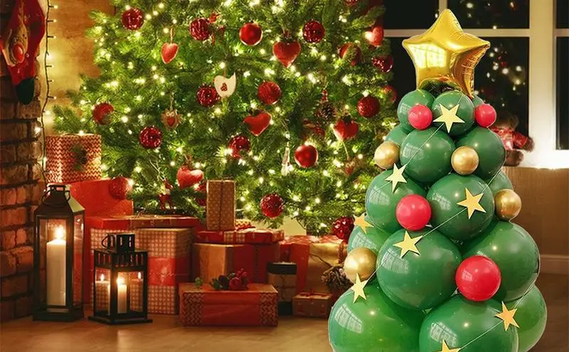 

Christmas Balloons Portable Standing Latex Ballons Tools Set Inflatable Christmas Balloons Kit For Shopping Malls Courtyards