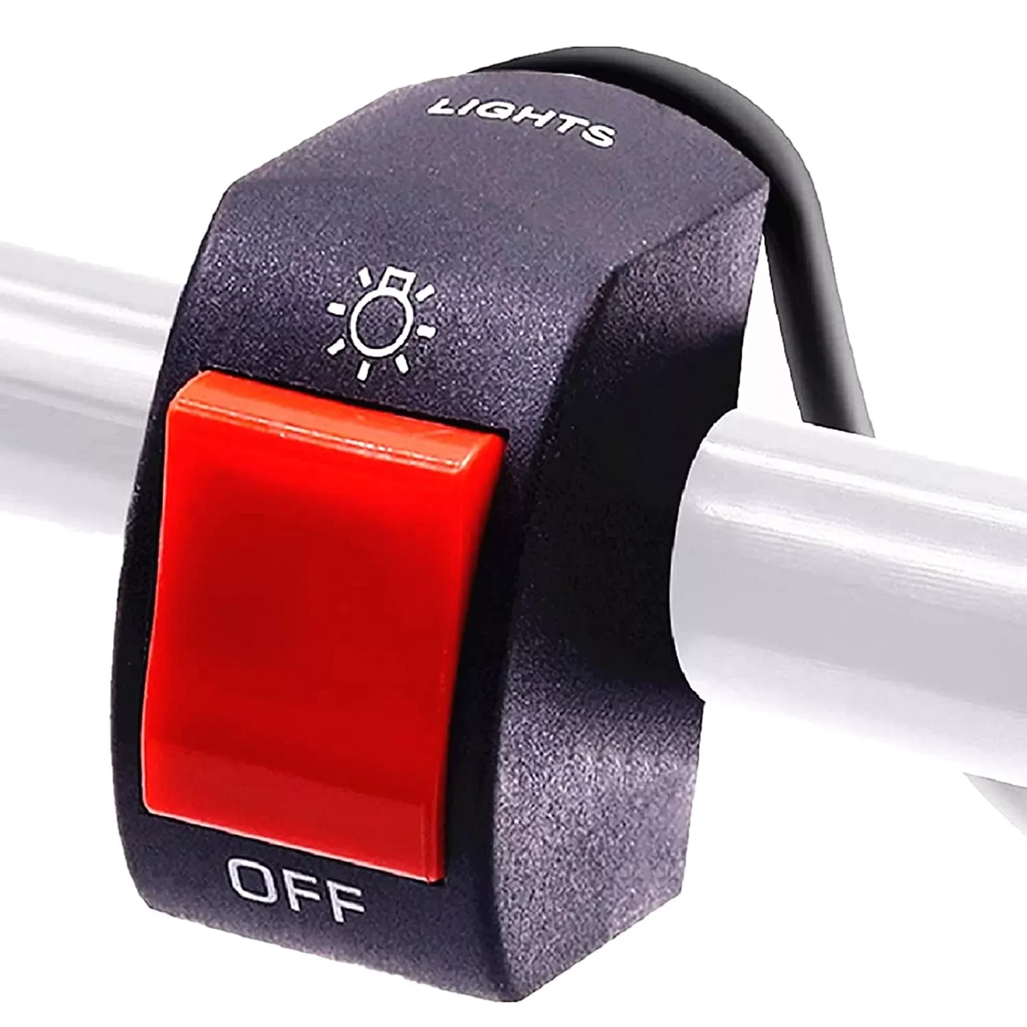 

22mm ON/OFF Motorcycle Switch Push Button 12V Button Connector Handlebar Switch for ATV Electronic Bike Scooter Motorbike