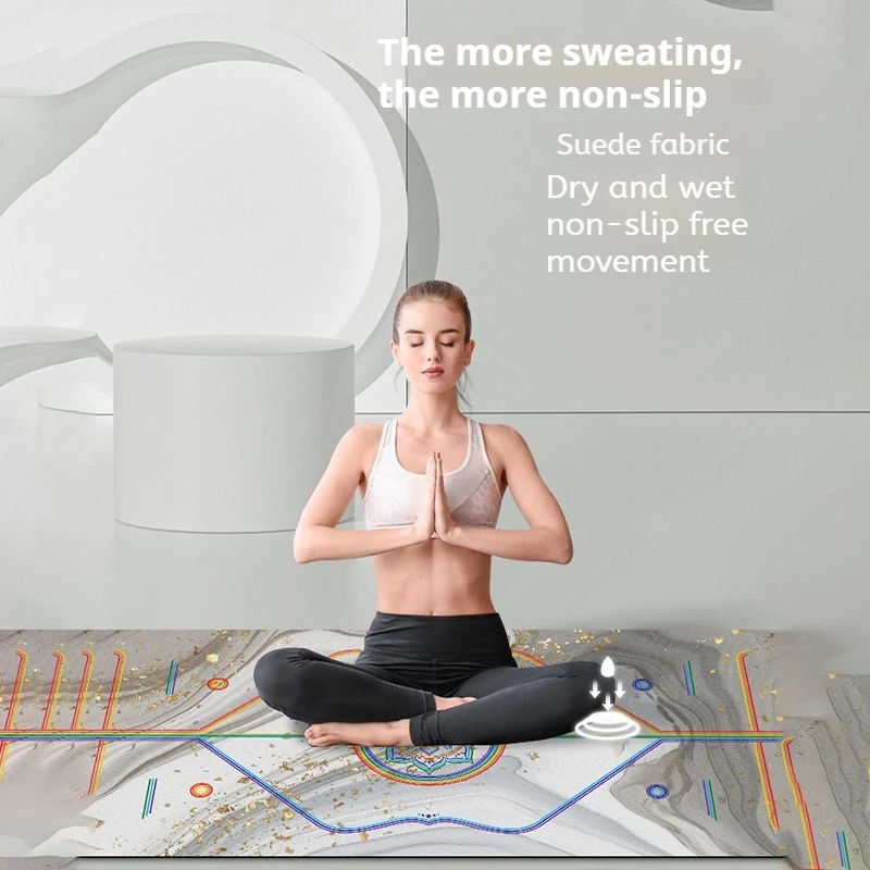 Расширенный нескользящий коврик для йоги 68 см экологически чистый Женский