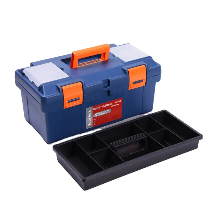 

Plastic hardware tool box 18 inch car tool box portable storage box manufacturer custom wholesale tool set