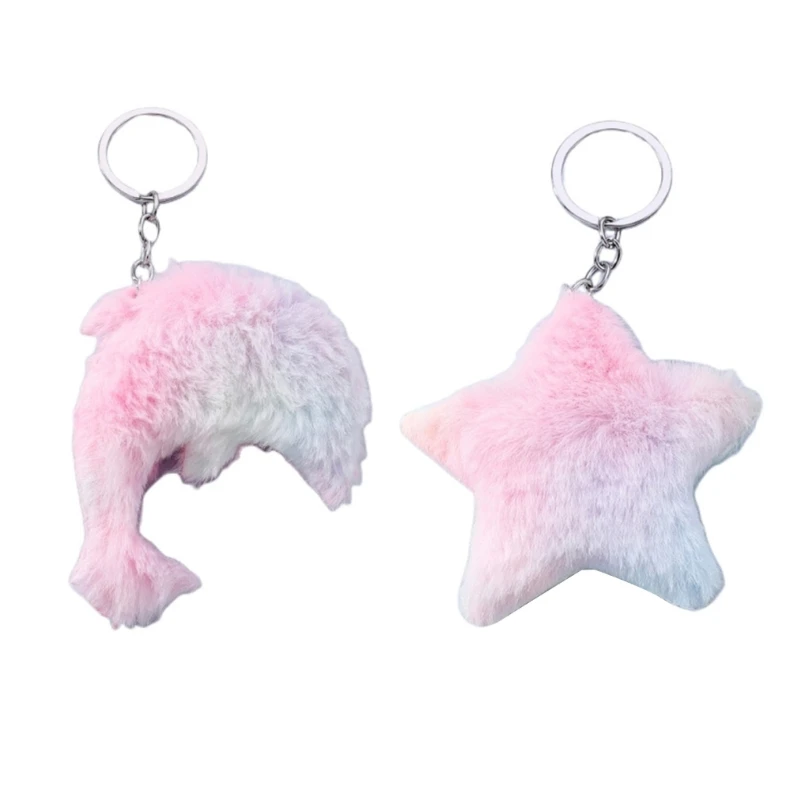 

Gradients Color Dolphin/ Star Shape Keychain Birthday Presents Kid Keyrings