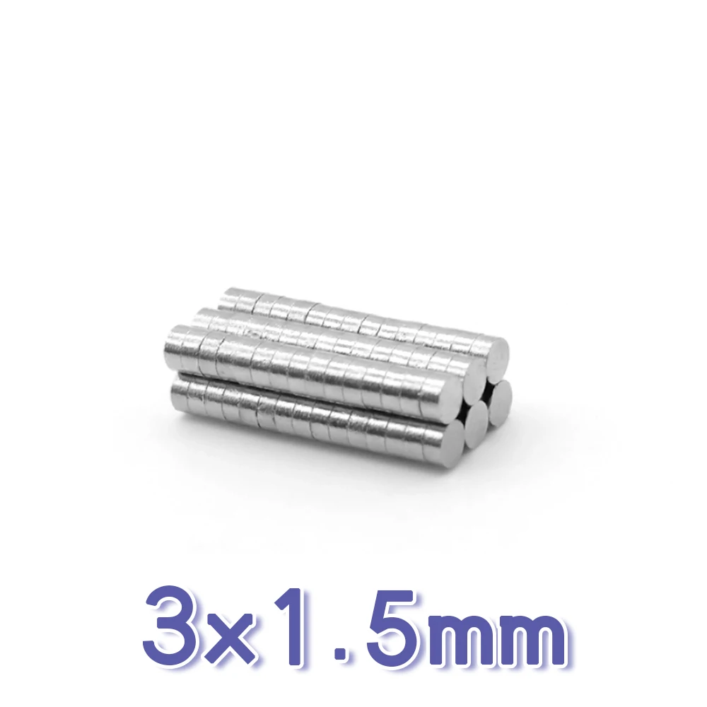 

100/200/500/1000/2000/5000PCS 3x1.5 Powerful Magnets N35 Small Round Permanent Magnet 3x1.5mm Neodymium Magnet Strong 3*1.5