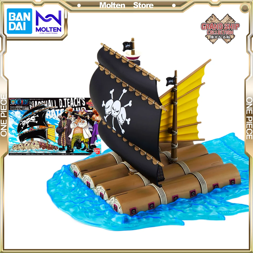 

Bandai Original One Piece Grand Ship Collection Marshall D. Teach Pirate Ship Anime Action Figure Model Kit Assembly/Assembling