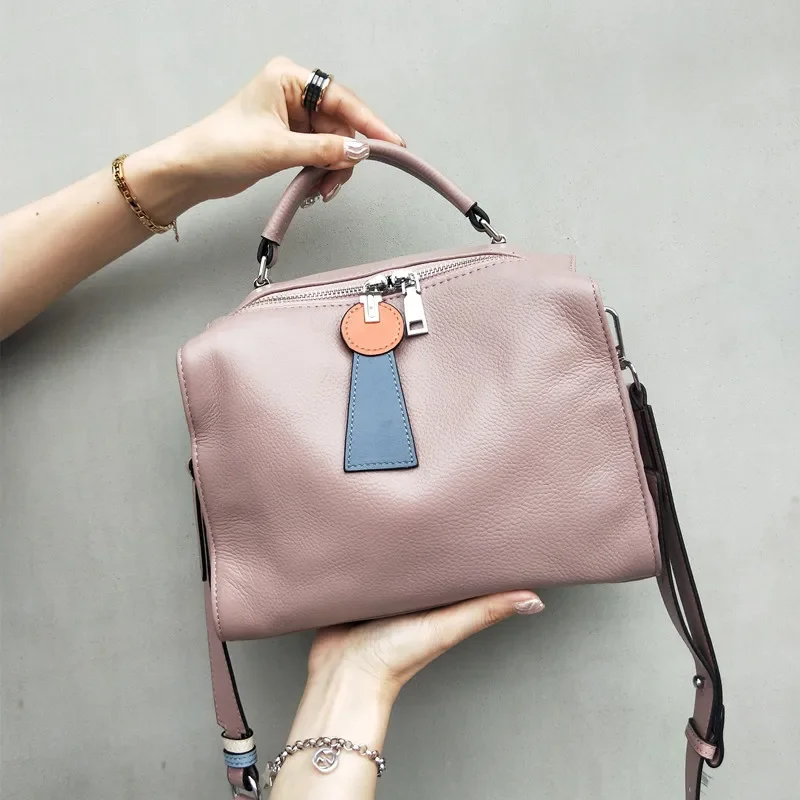 2024 новая модная женская сумка из коровьей кожи повседневная универсальная с