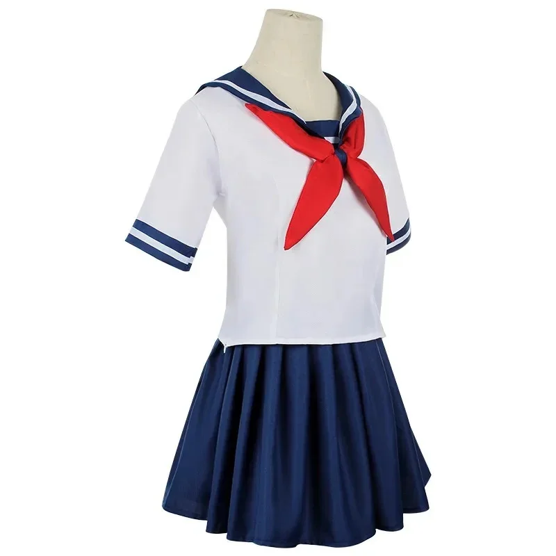 Фото Премиум костюм для косплея Аяно Айши из игры Yandere Simulator, аниме-униформа JK, морская футболка с юбкой, черный. №5