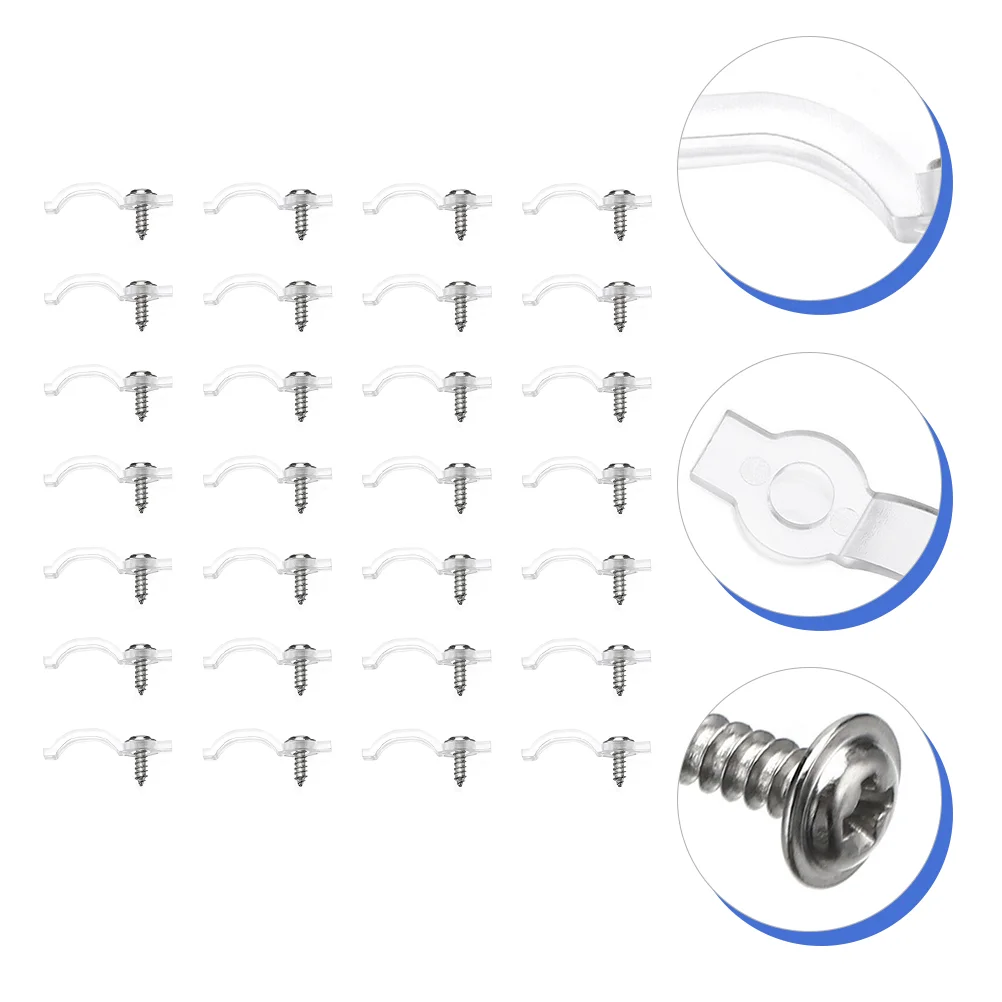 

100Pcs Outdoor Clip Useful Portable Strip Fixing Clip LED String Clip LED Strip Mounting Clip