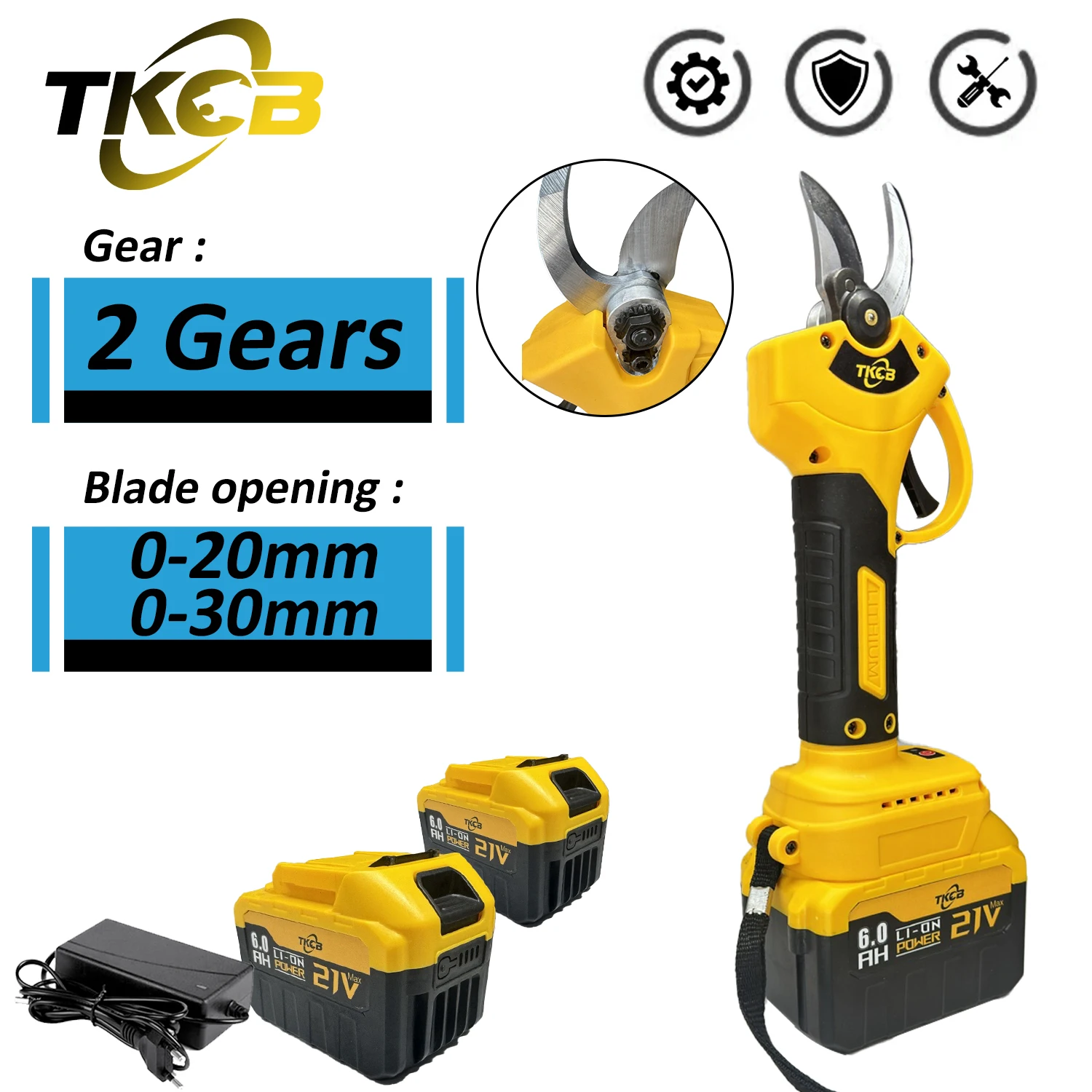 TKCB 30 мм аккумуляторный секатор 2 шестерни фруктовое дерево бонсай электрические