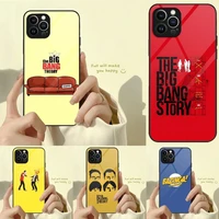 the big bang theory phone case tempered glass for iphone 13 12 11 pro max mini x xr xs max 8 7 6s plus se 2020 shell fundas