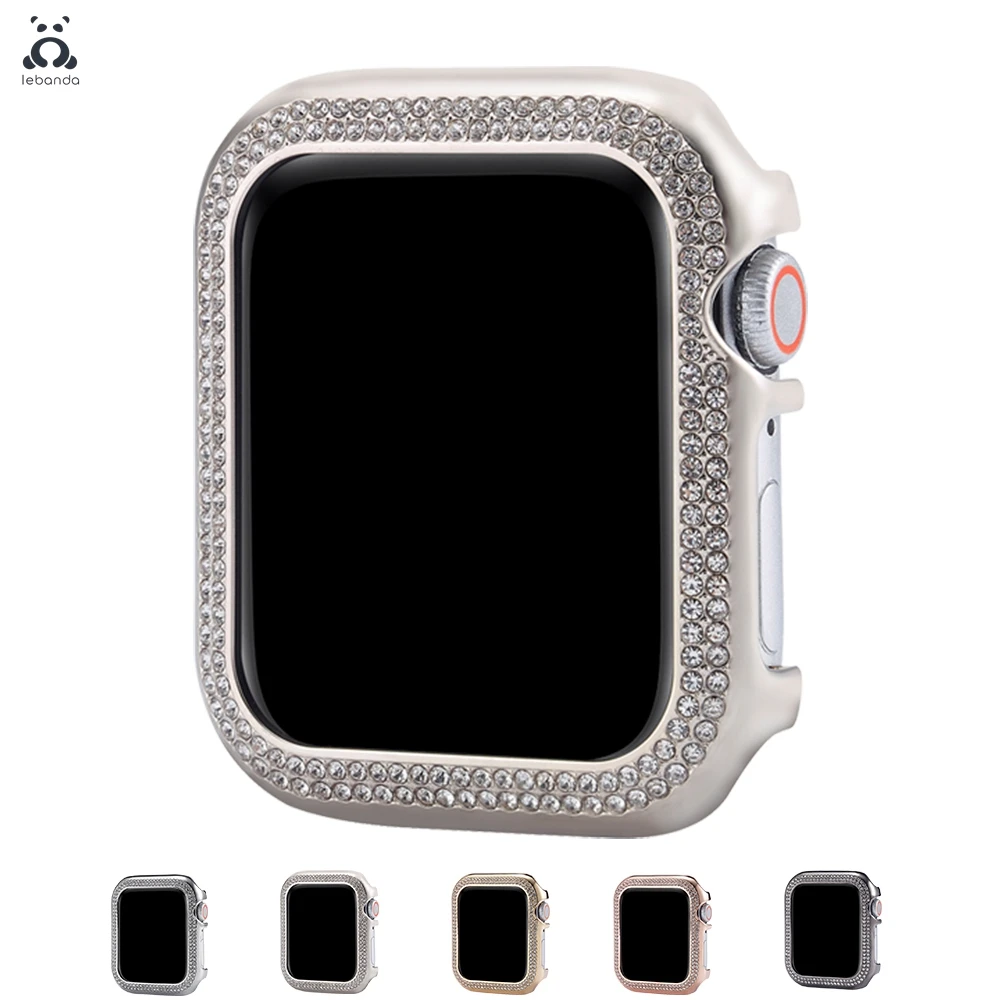 Чехол Lebanda для Apple Watch серии 9 8 7654 чехол из алюминиевого сплава со стразами
