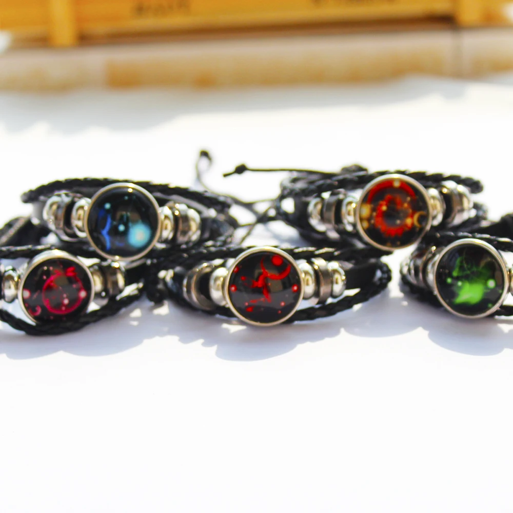 

12 Zodiac SignsLuminous Constellation Charm Men Women Fashion Multilayer Weave Leather Bracelet & Bangle Gifts Wholesale