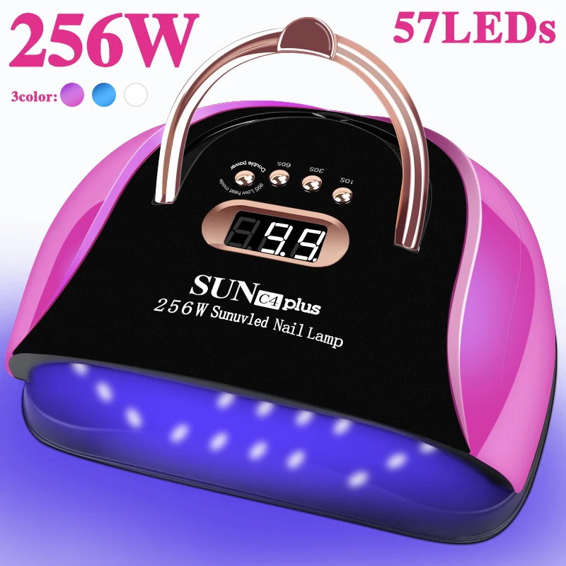 

256W UV LED Powerful Nail Lamp For UV Gel Nail Polish Professional Smart Nail Dryer Withe Big Room and Timer Nail Art Salon Tool