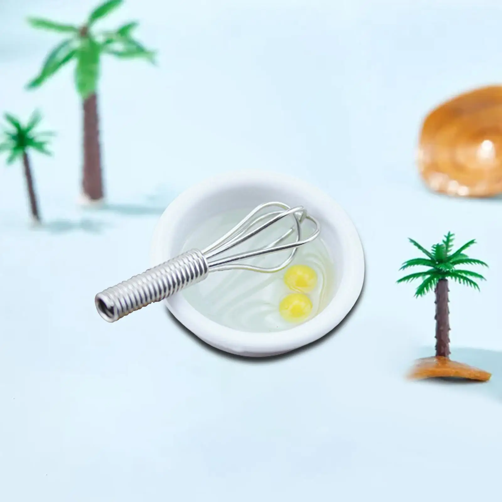 

1/12 Dollhouse Egg Beater Scenery Pretend Play with Egg Bowl Decor for Girls