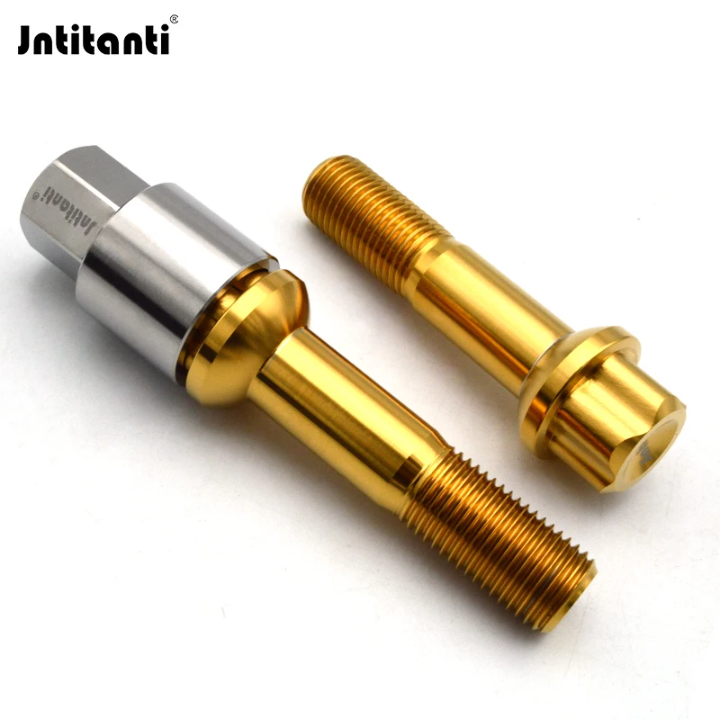 Титановый колесный болт Jntitanti Gr5 M15x1 25x45/50/55/60 мм 10 9 класса Ti-6Al-4V с шаровым сиденьем