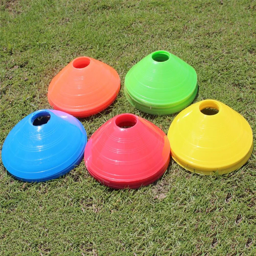 

30pcs Marker Cone Traning Durable Hollow Soccer Sports Sign Dish Trays Circle Cone Marker Discs for Indoor