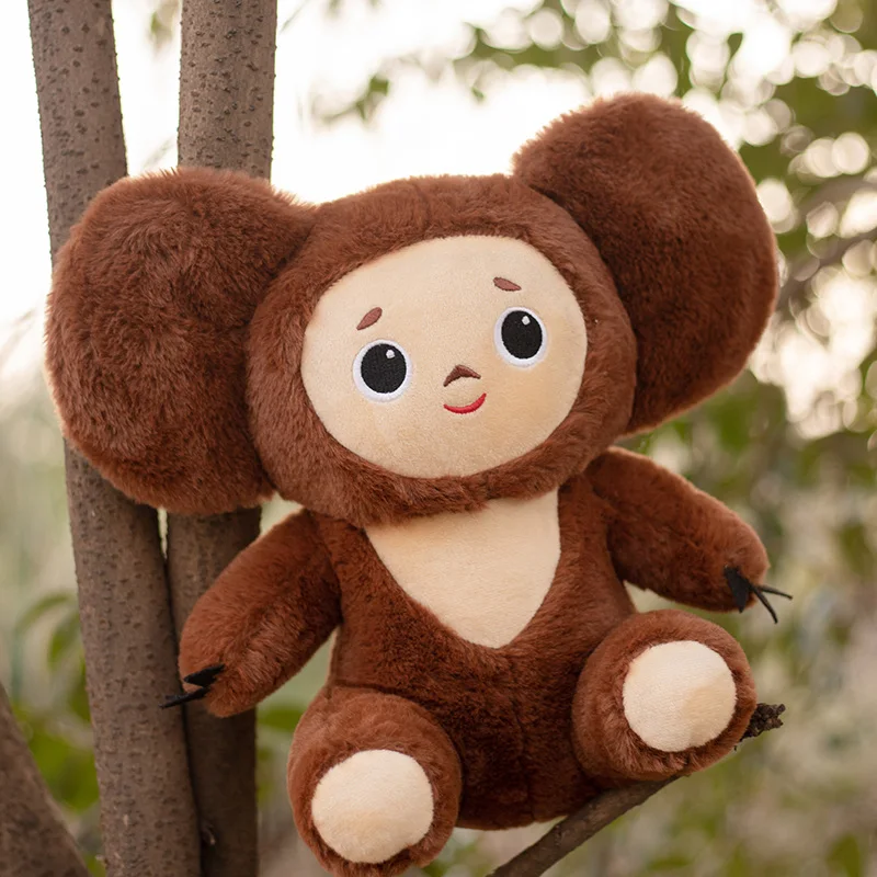 

Hot New Cheburashka Plush Toy Big Eyes Monkey With Clothes Doll Russia Anime Baby Kid Kwaii Sleep Appease Doll Toys For Children