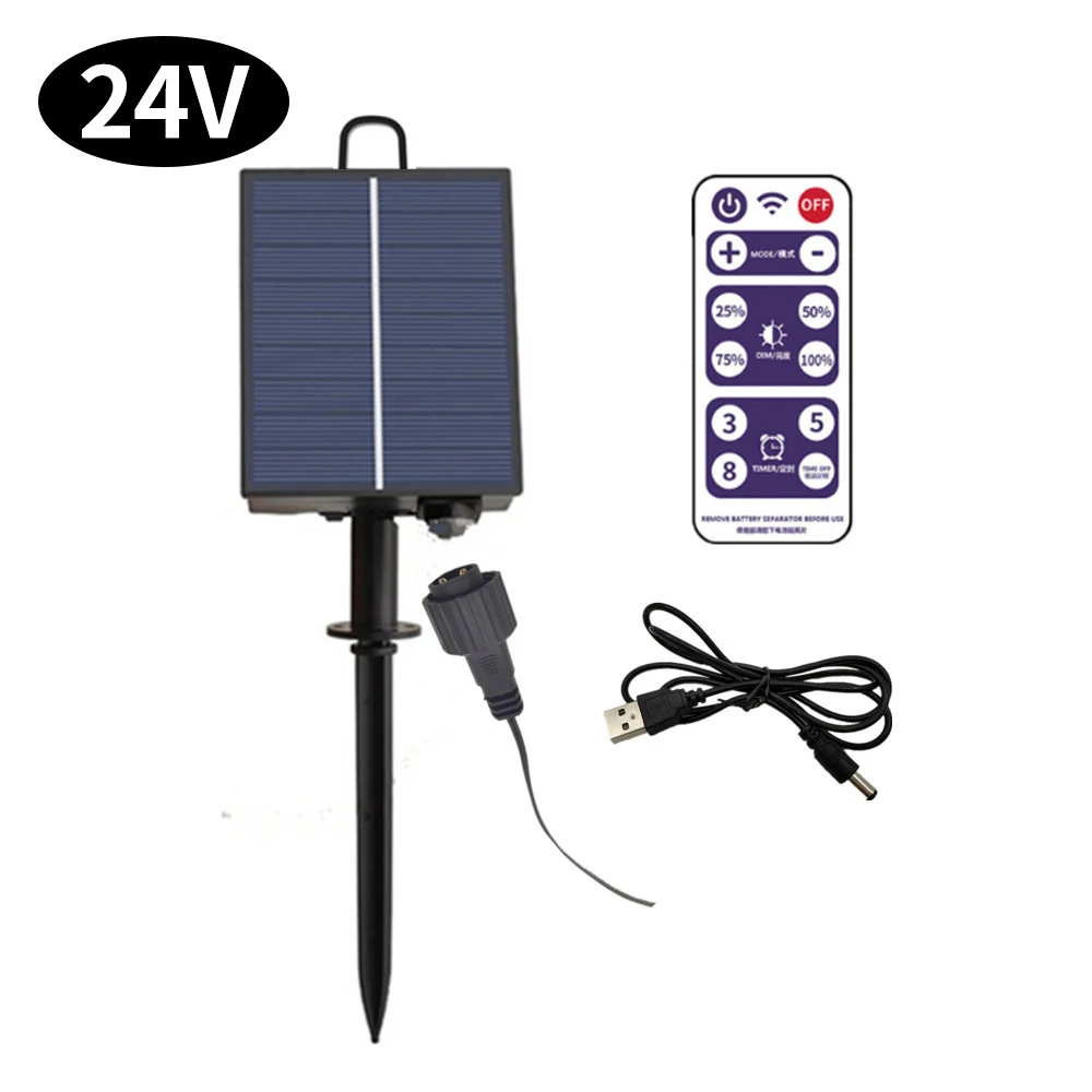 Solar Battery Box Kit Pack Powered Lithium Panel Light With Drill Digger Remote Control For Led String Strip Lamp DIY